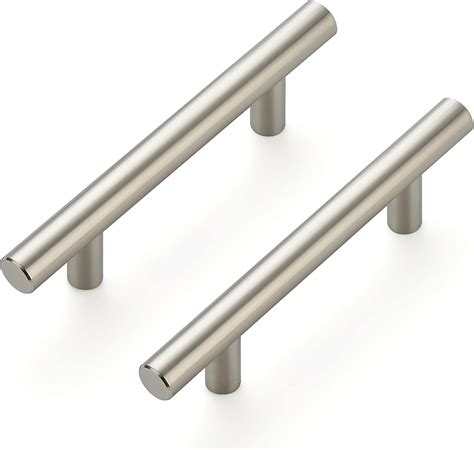 brushed steel cabinet hardware|stainless steel knobs and handles.